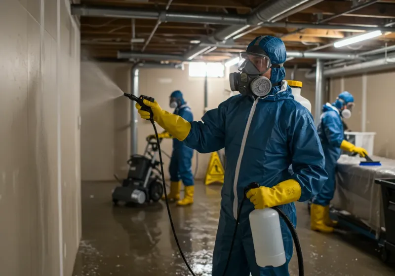 Basement Sanitization and Antimicrobial Treatment process in Pennington County, MN