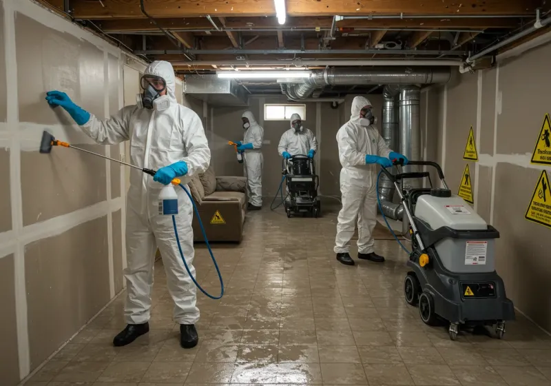 Basement Moisture Removal and Structural Drying process in Pennington County, MN